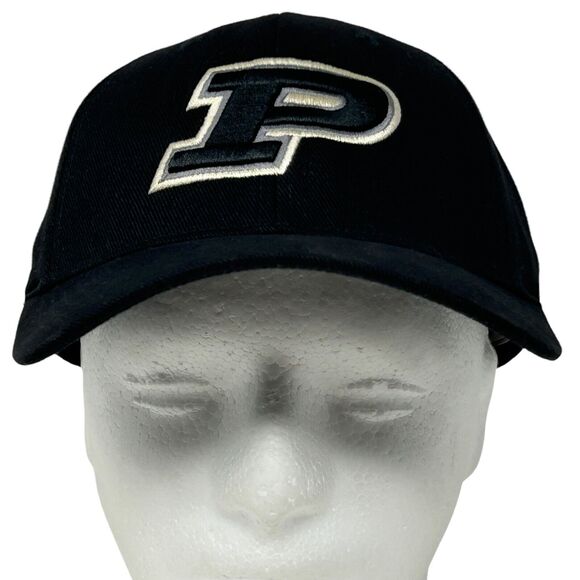 Purdue University Boilermakers Hat Cap Black Strapback Captivating Headgear - Picture 2 of 10